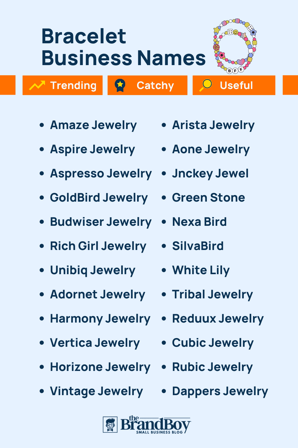 Bracelet account clearance names